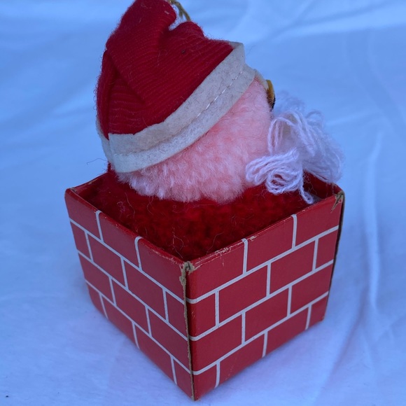 Vtg 1978 Fun Farm Santa in Chimney Ornament - Picture 3 of 5